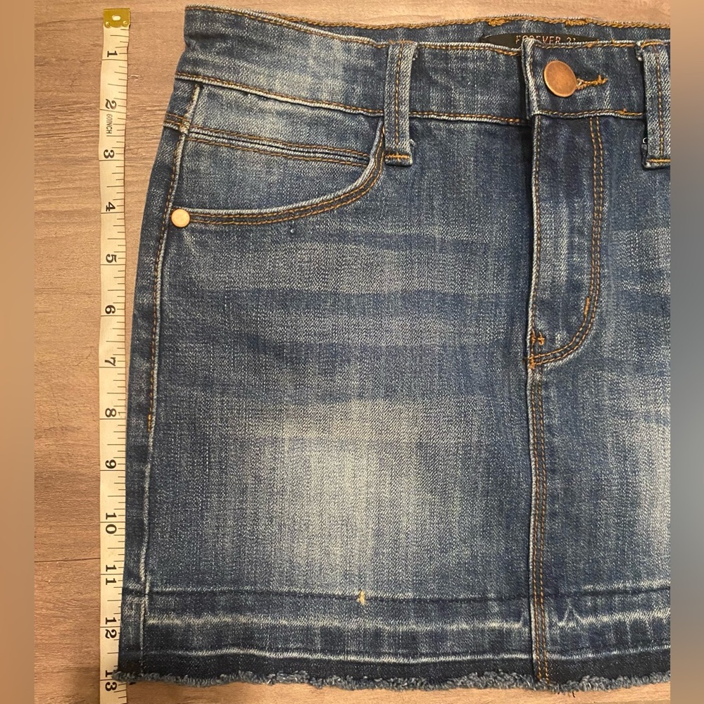 Forever 21 Blue Jean Mini Skirt - Picture 4 of 5
